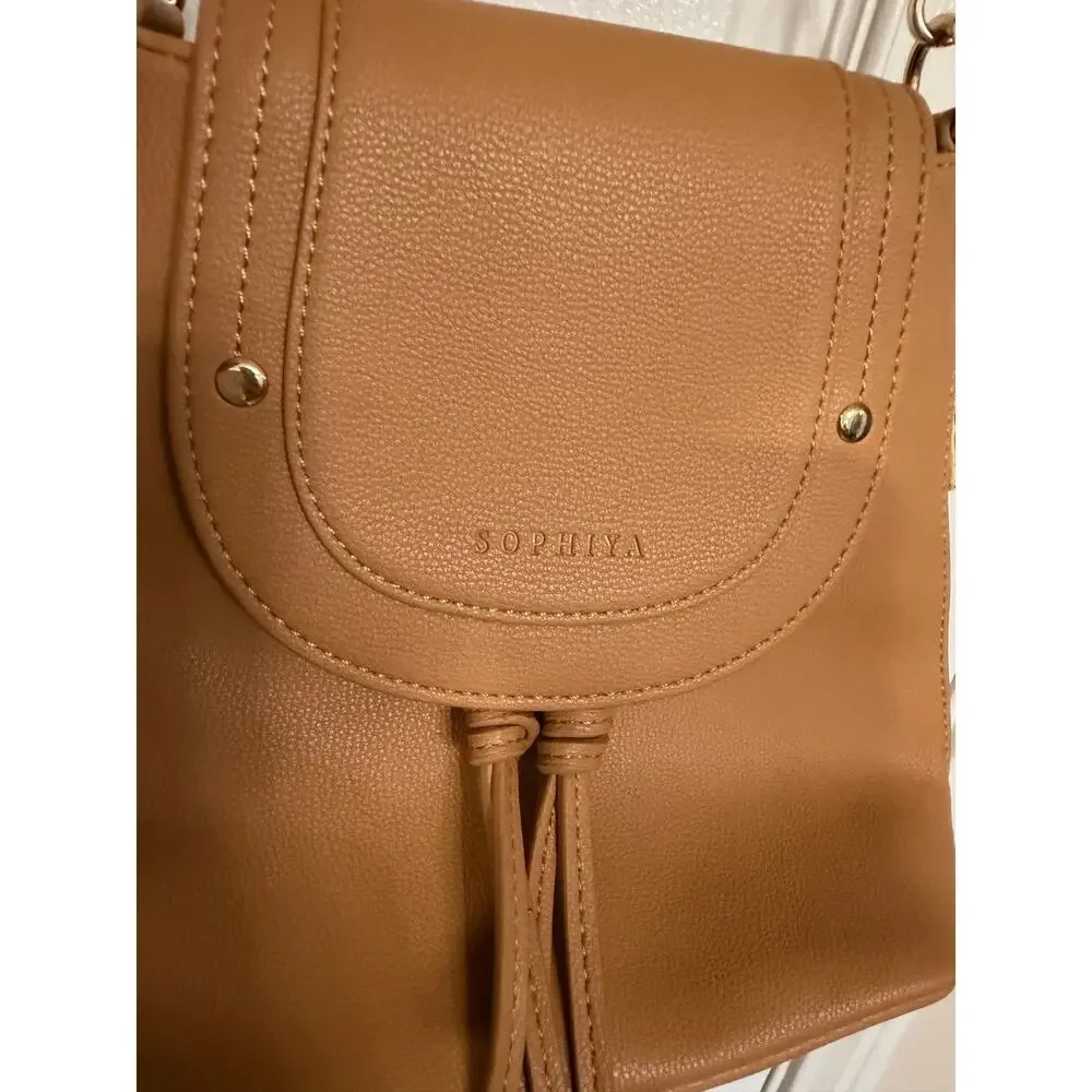 Sophiya NWOT Zoe Convertible Mini Backpack in Camel